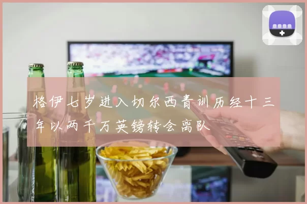 格伊七岁进入切尔西青训历经十三年以两千万英镑转会离队